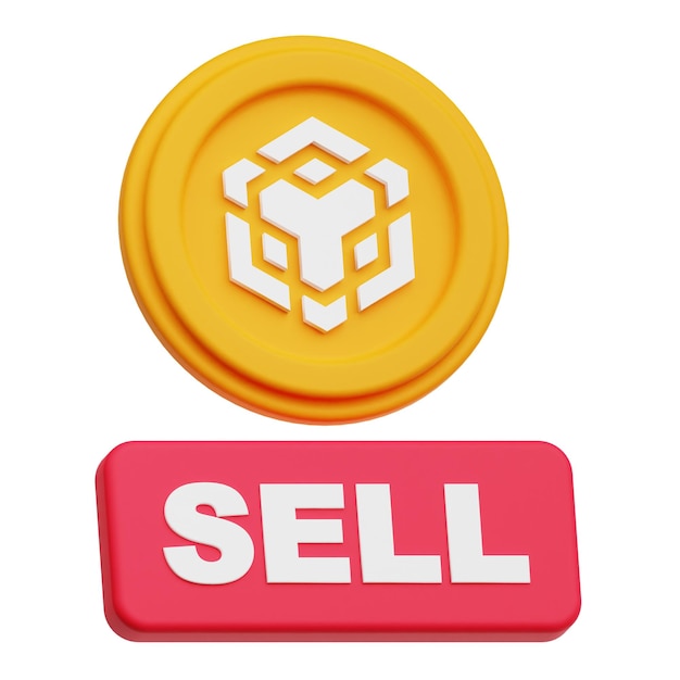 Binance-Krypto-Münze 3D-Symbol isoliert auf weißem Hintergrund