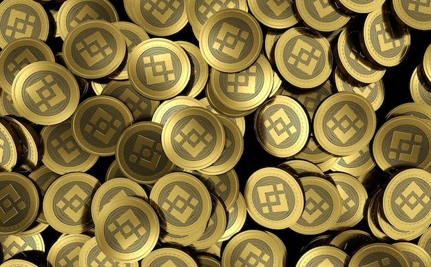 Binance monedas cayendo fondo negro