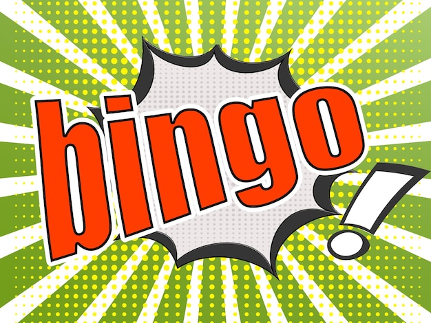 Bingo rojo de burbujas de discurso cómico
