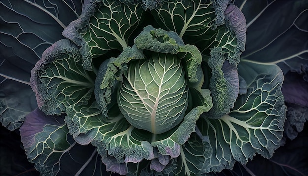 Bio-Gemüsesalat, eine gesunde, farbenfrohe Mahlzeit, die von KI erzeugt wird