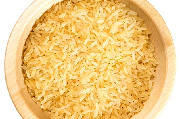 Bio-Reis auf weiß.