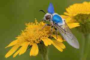 Foto biodiversidade de insetos em uma flor uma borboleta azul comum polyommatus icarus