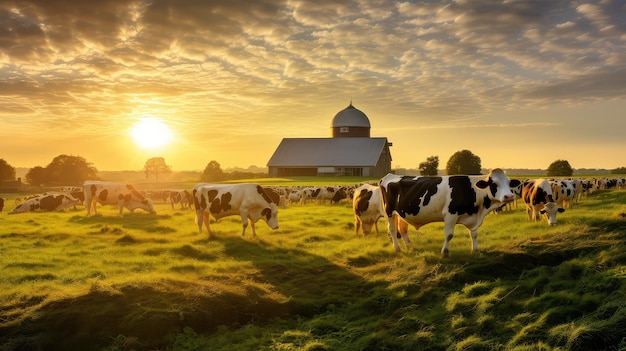 Foto biologischer milchbetrieb