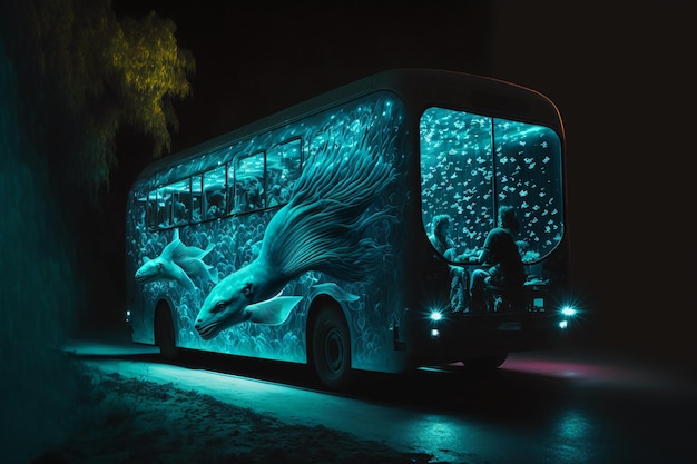 Biolumineszierende Xanax-Busfahrt.