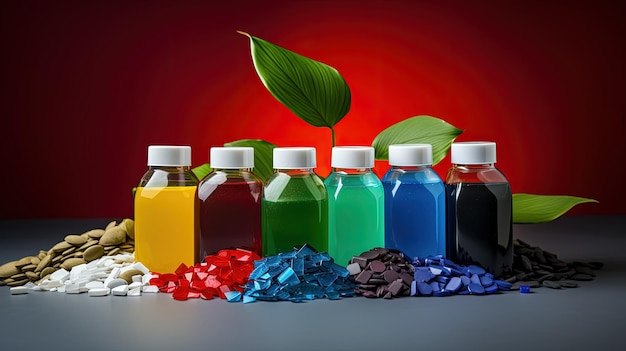 Biomateriais ecologicamente corretos substituem inovação sustentável fundo de cor sólida