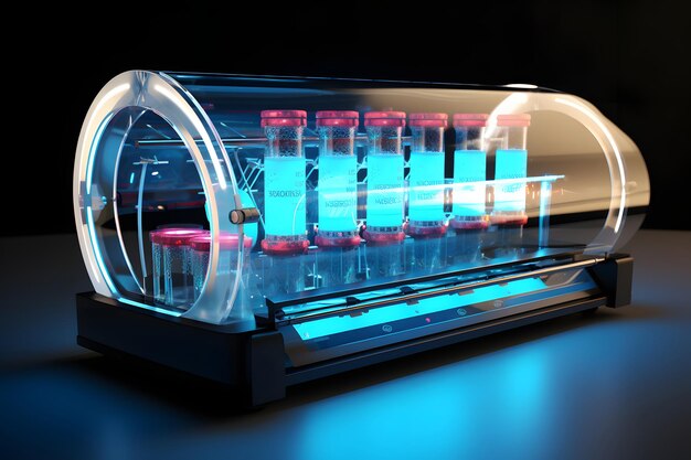 Foto biotechnologischer dna-sequenzer