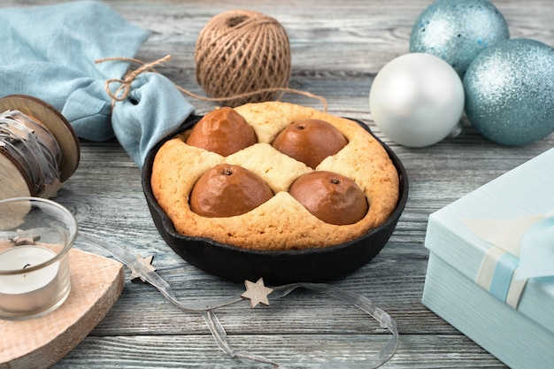 Birnenkuchen an Weihnachten