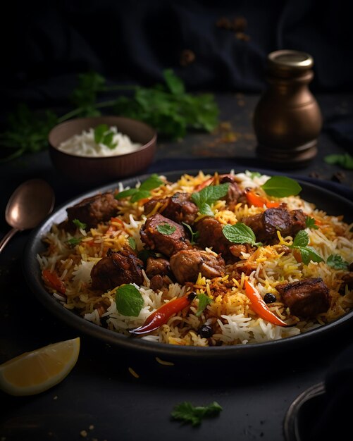 Biryani indio suculento