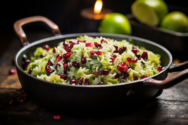 Biryani mit gewürzter Cranberry-Leckerei