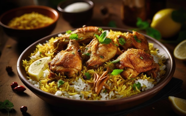 biryani de pollo hyderabadi