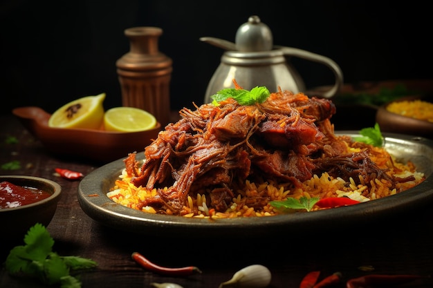 Biryani con quinoa crujiente en la tapa