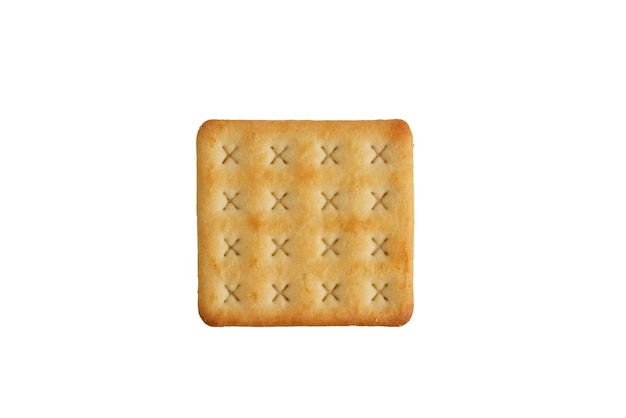 Foto biscoito cracker isolado no branco