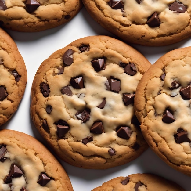 Biscoito de chocolate em branco