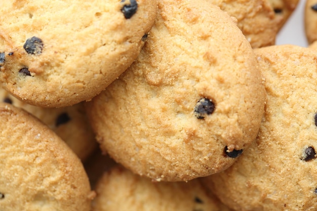 Biscoito de chocolate isolado em fundo branco