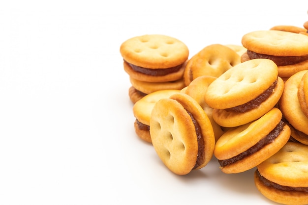 Foto biscoito de coco com geléia de abacaxi