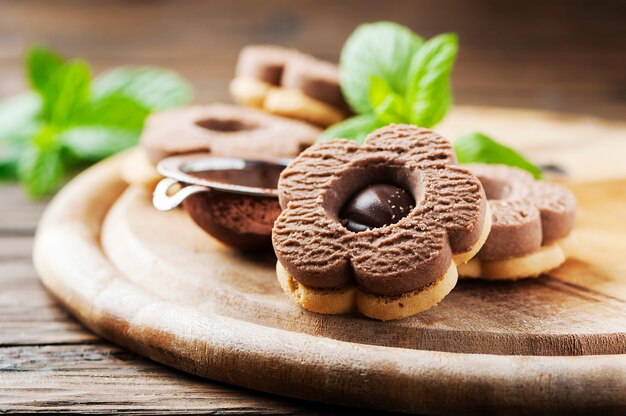 Biscoito doce caseiro com chocolate