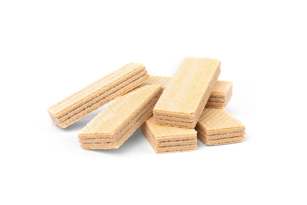 Biscoito wafer de baunilha isolado