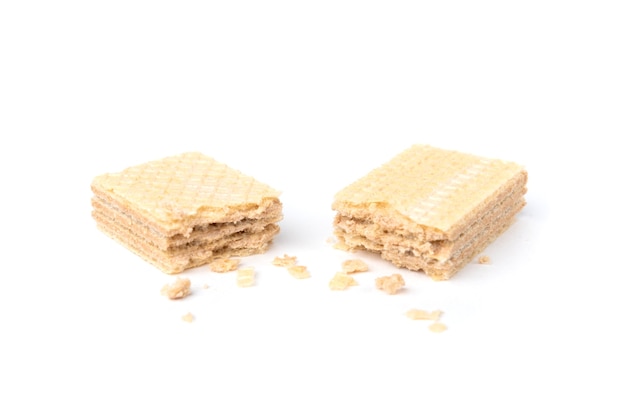 Biscoito wafer de baunilha isolado