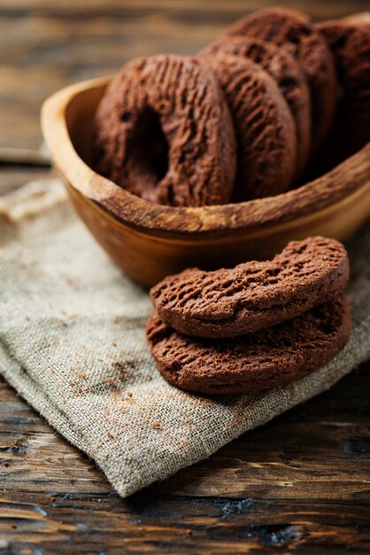 Biscoitos caseiros de chocolate