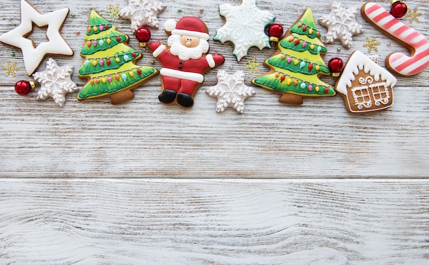 Biscoitos caseiros de gengibre de natal