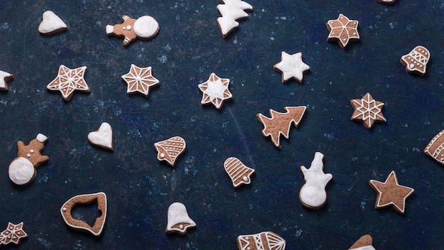 Biscoitos caseiros de gengibre e canela de natal