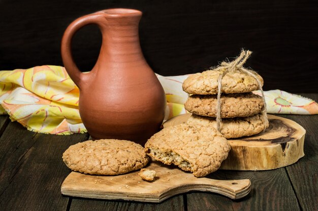 Biscoitos caseiros e leite