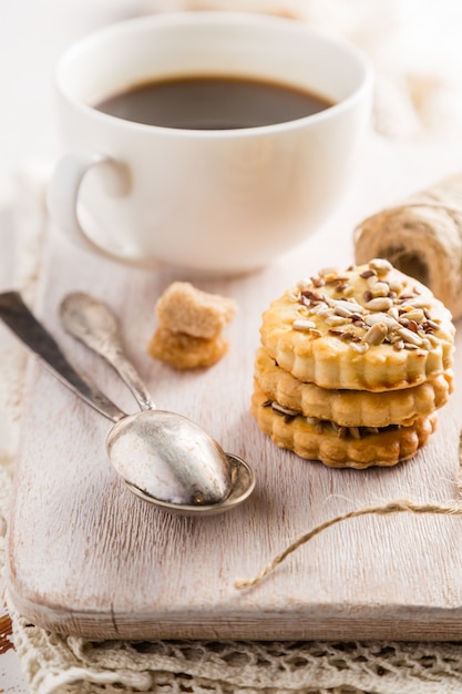 Biscoitos caseiros no quadro branco