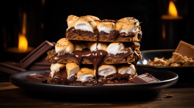 Biscoitos, chocolate e creme