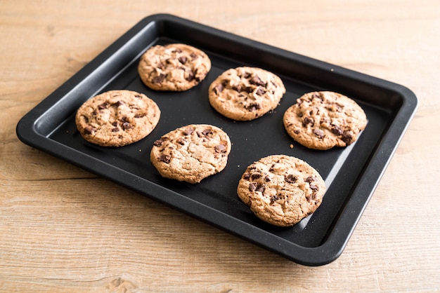 Foto biscoitos com chocolate escuro