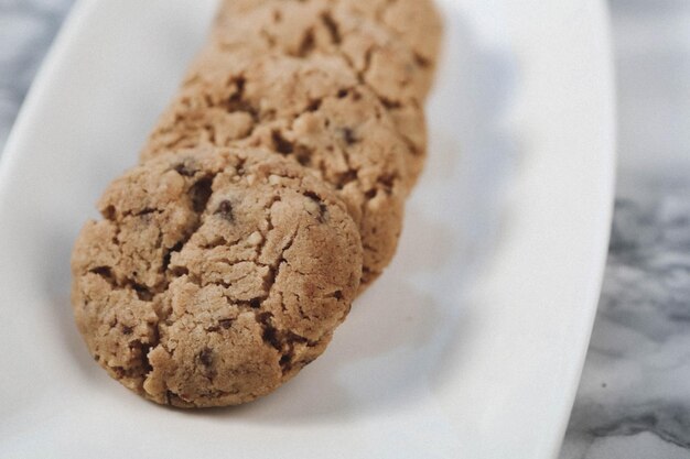 biscoitos com chocolate escuro