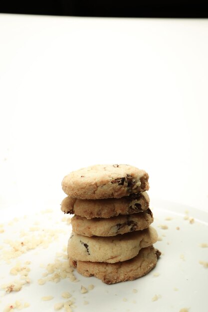 biscoitos com chocolate escuro