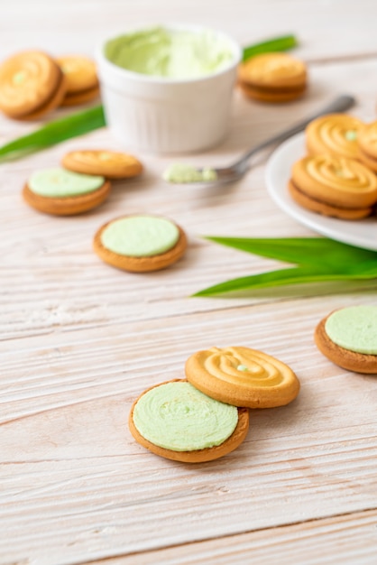 biscoitos com creme pandan