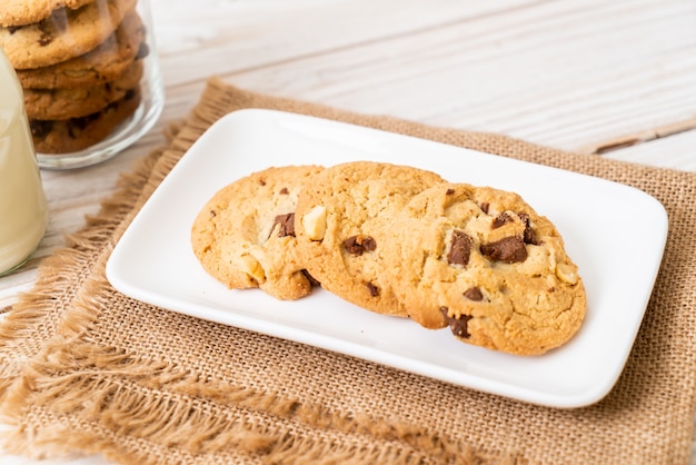 Biscoitos com gotas de chocolate