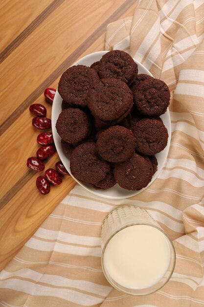 biscoitos com gotas de chocolate