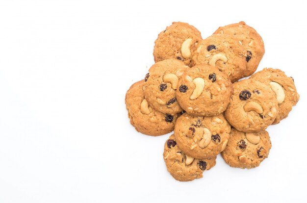 biscoitos com passas e castanhas de caju torradas