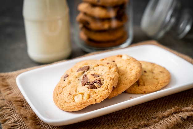 biscoitos com pepitas de chocolate