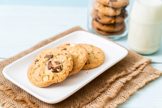 Biscoitos com pepitas de chocolate