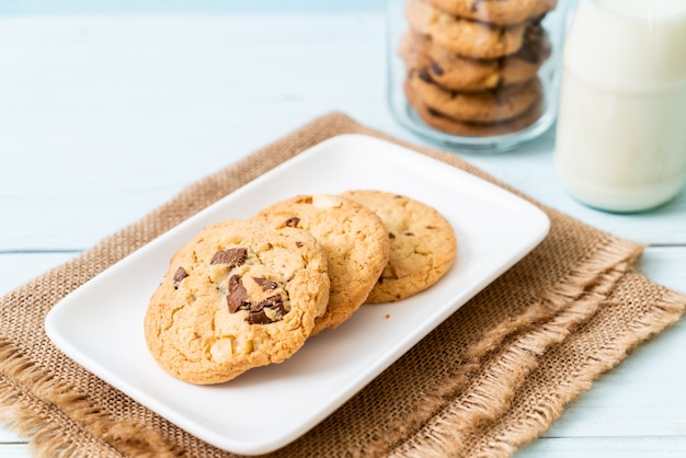 Biscoitos com pepitas de chocolate