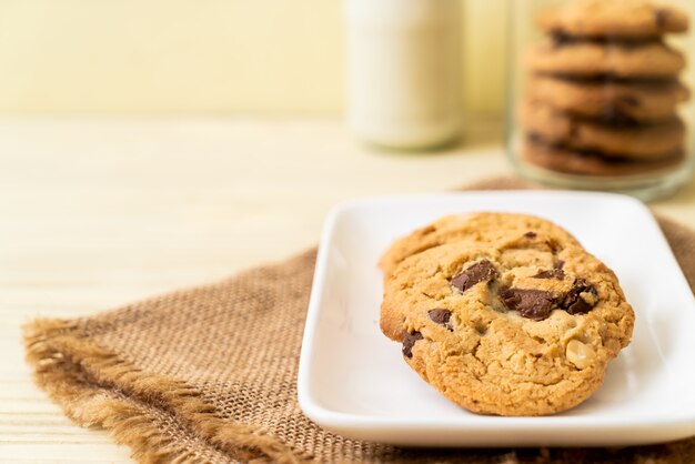 biscoitos com pepitas de chocolate