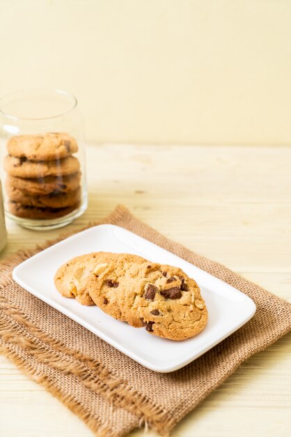 biscoitos com pepitas de chocolate