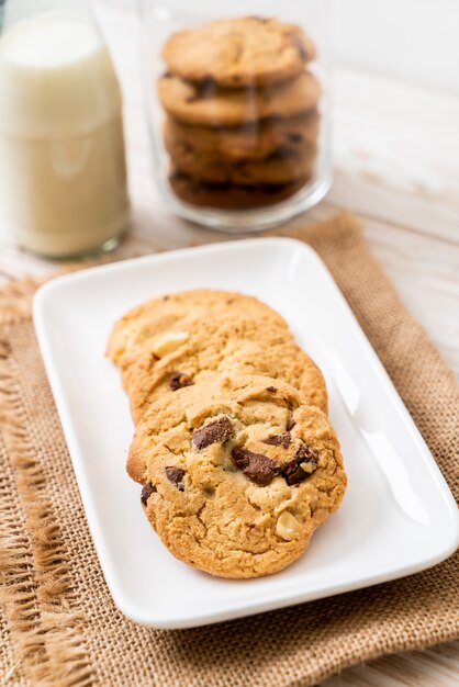 biscoitos com pepitas de chocolate