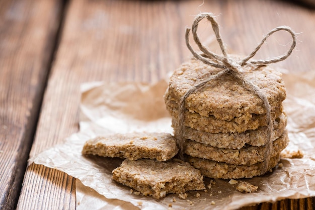 Biscoitos de aveia cozidos frescos