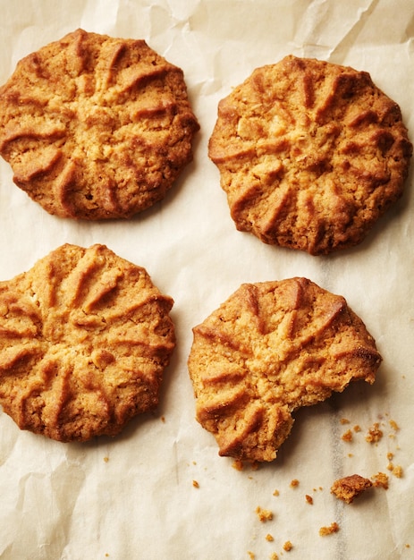 Biscoitos de aveia saudáveis caseiros