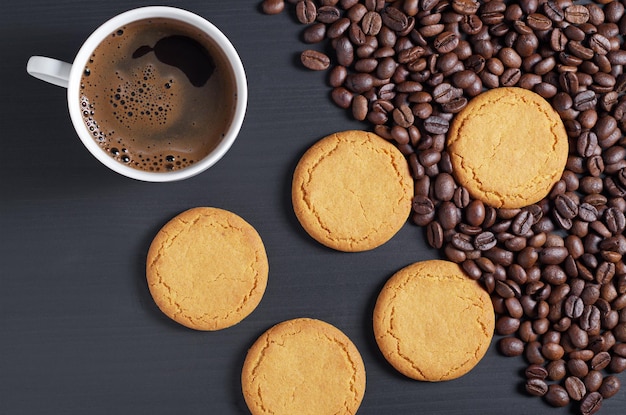 Biscoitos de café e aveia