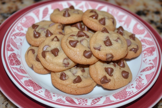 Biscoitos de chocolate caseiros assados com amor gerado