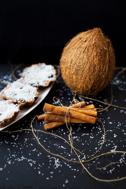 Biscoitos de coco doce