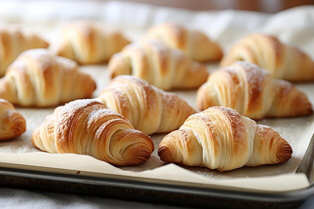 Biscoitos de croissant caseiros Receita de pastelaria deliciosa para pequeno-almoço ou lanche