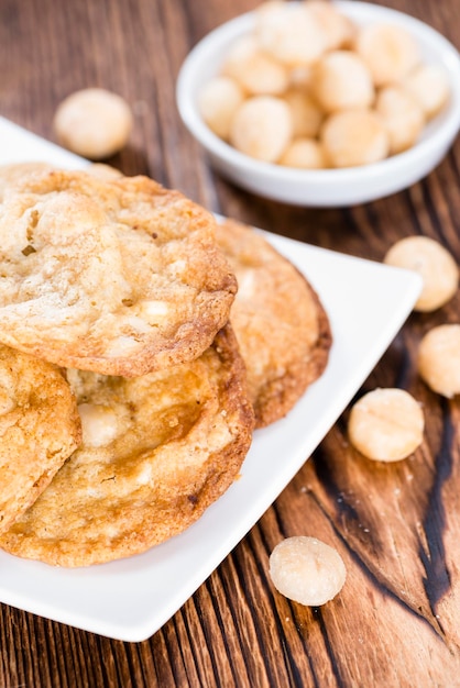 biscoitos de macadâmia