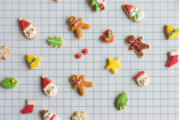 Biscoitos de Natal de gengibre decorados