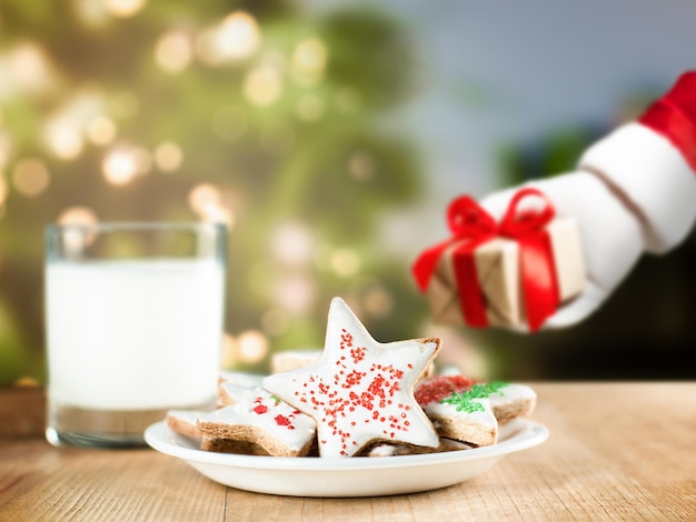 Biscoitos de natal e presente de natal